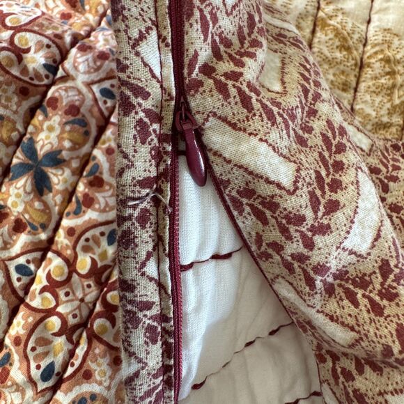 Linden Street Westgrove Burnt Henna Quilted Patchwork Standard Pillow Sham Set - Picture 4 of 8